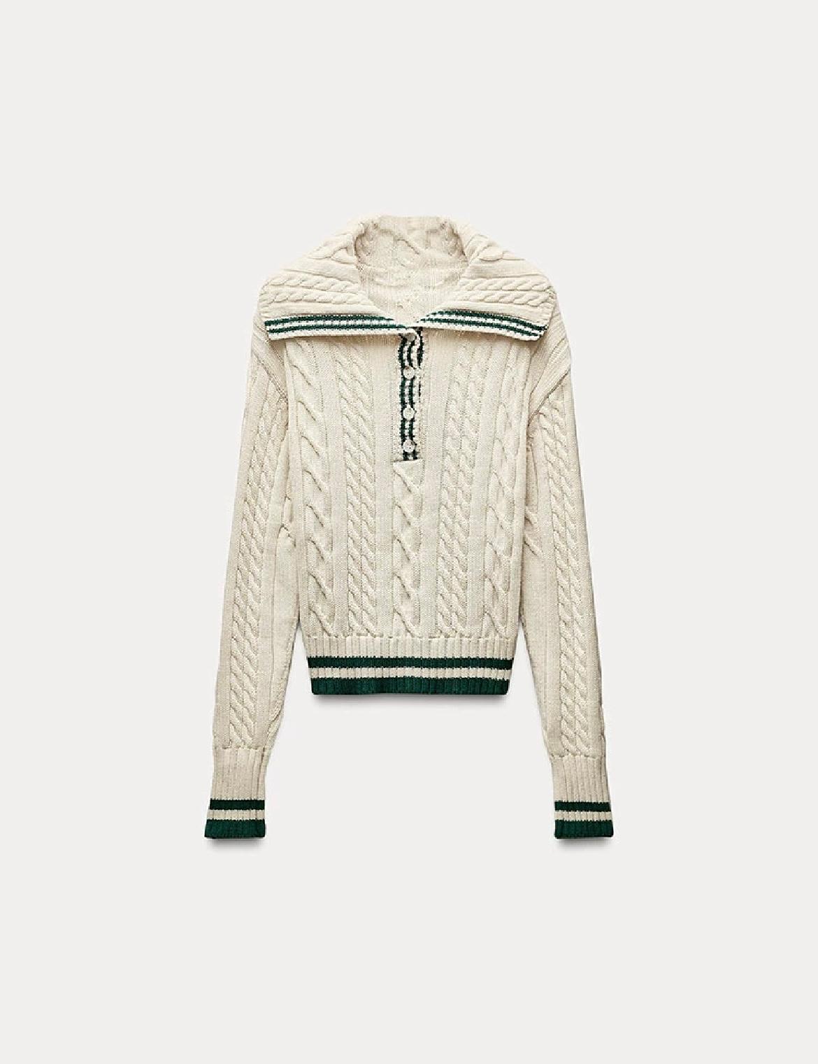 Nouvelle collection pull à revers et mini-jupe tendance