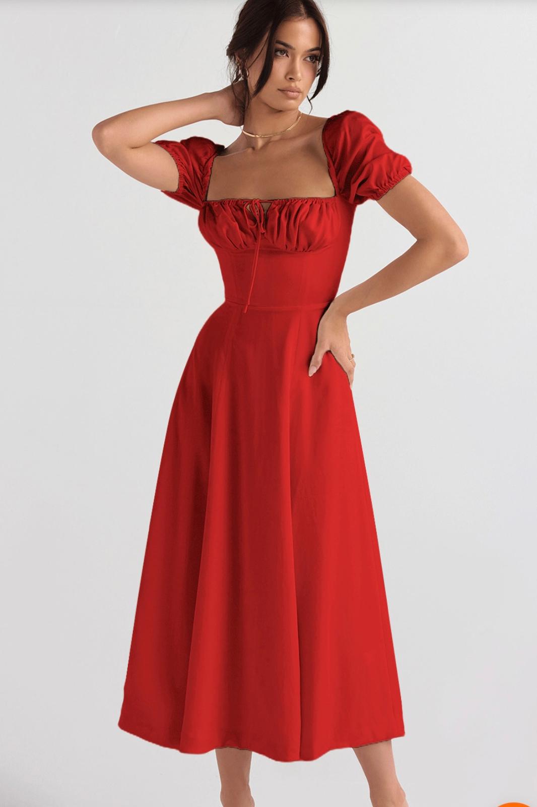 Robe longue élégante, modèle printemps/été