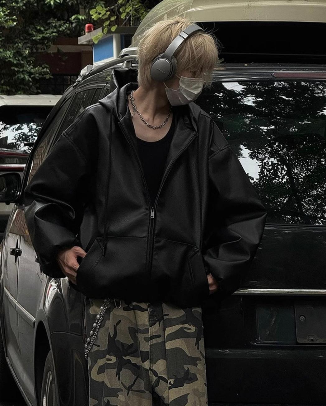 Veste en PU à capuche standard