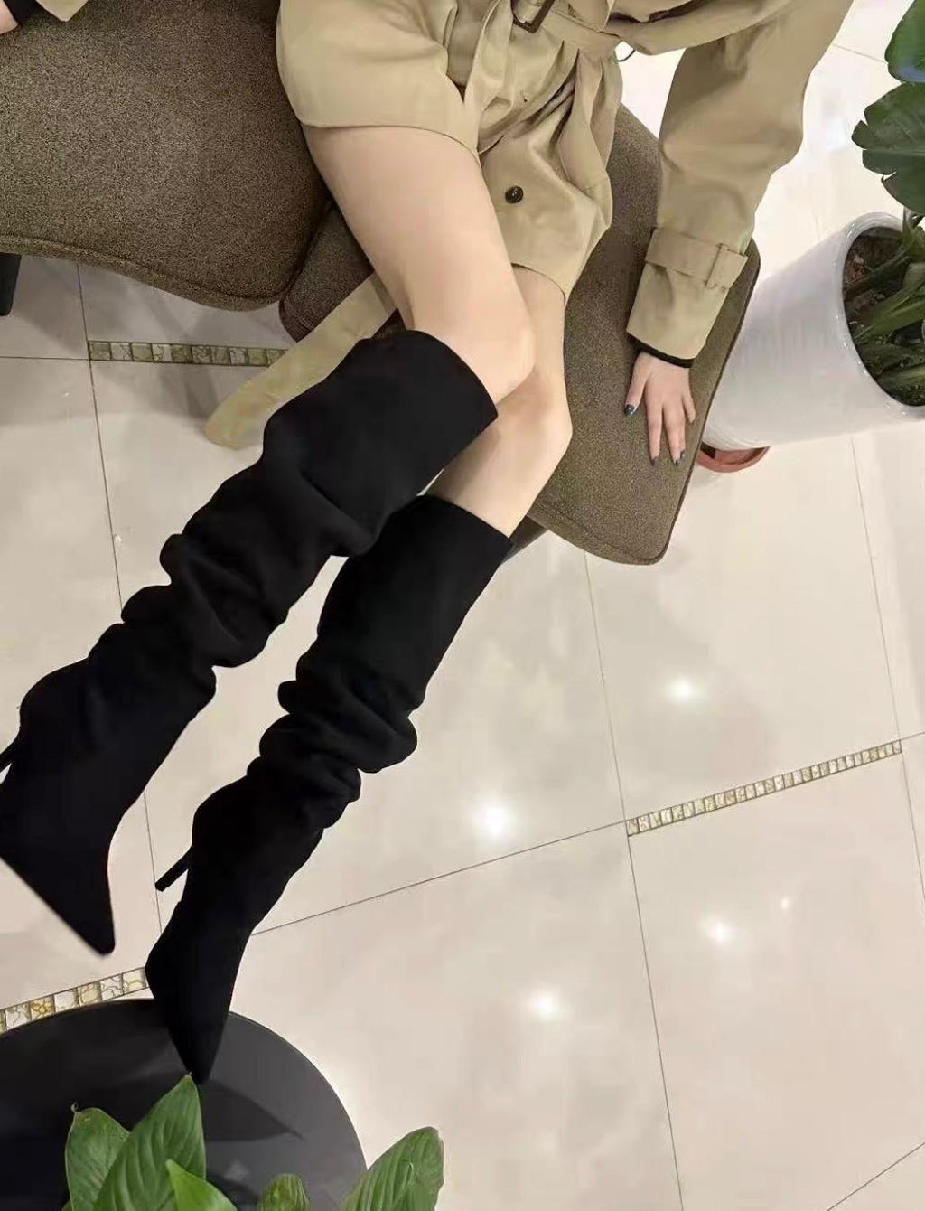 Bottes de chevilles,pour femmes à bout pointu