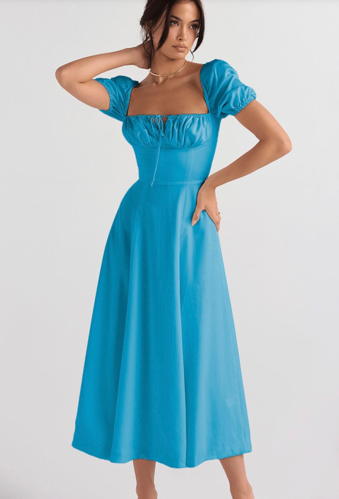 Robe longue élégante, modèle printemps/été