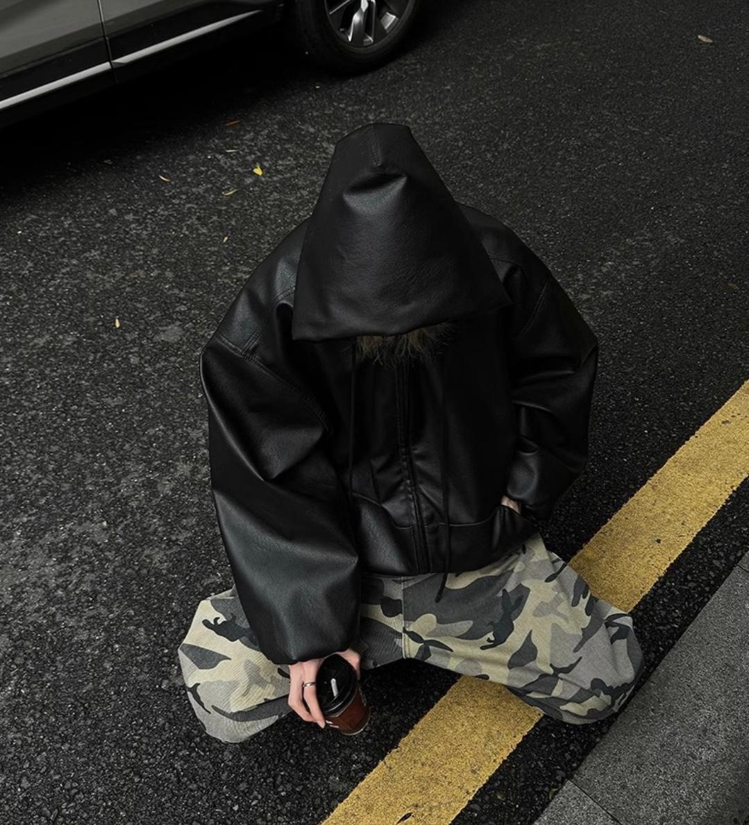 Veste en PU à capuche standard